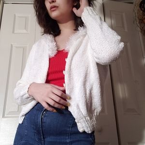 Vintage Fluffy Neck Sweater